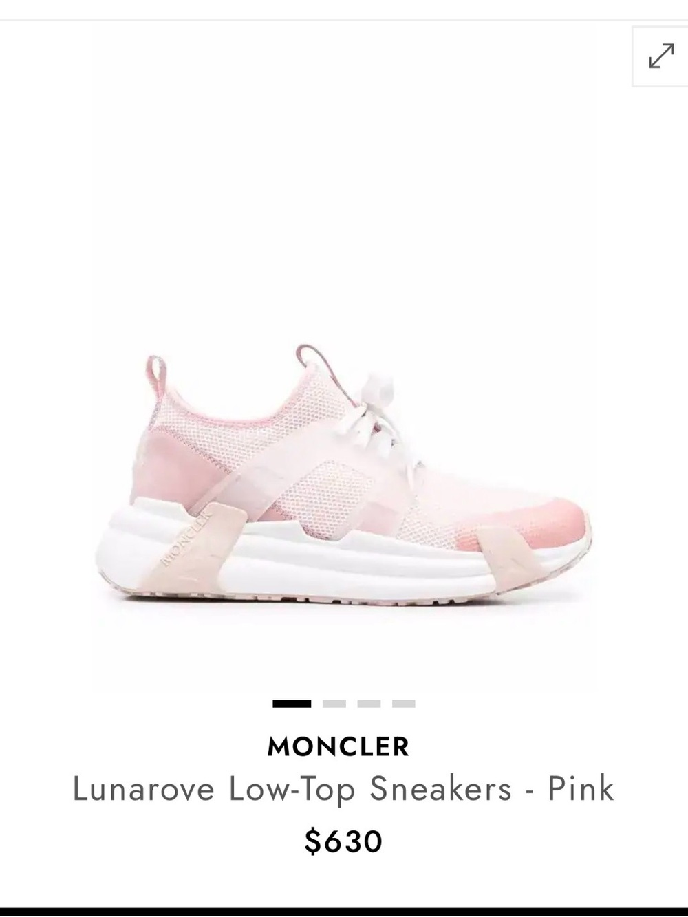 Moncler Lunarove Low-Top Sneakers - Pink